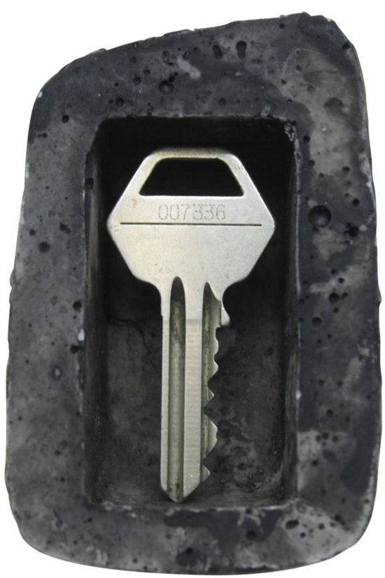 Pierre de rangement pour clés Gerimport - plastique - 5 x 8 cm - pour usage extérieur - pour ranger les clés