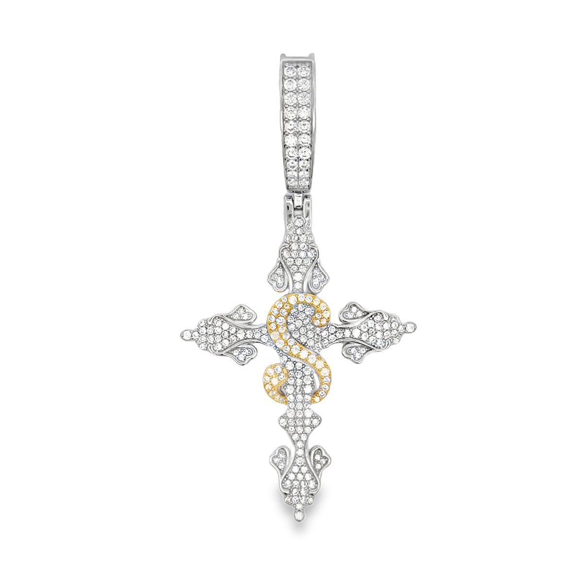 Juwelier Zwartevalk zilveren (gerhodineerd) kruis hanger - 24.339