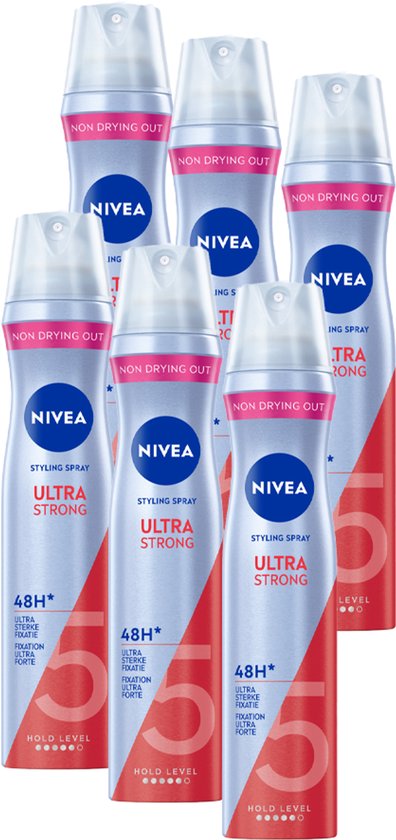6x Nivea Spray Capillaire Ultra Strong 250 ml
