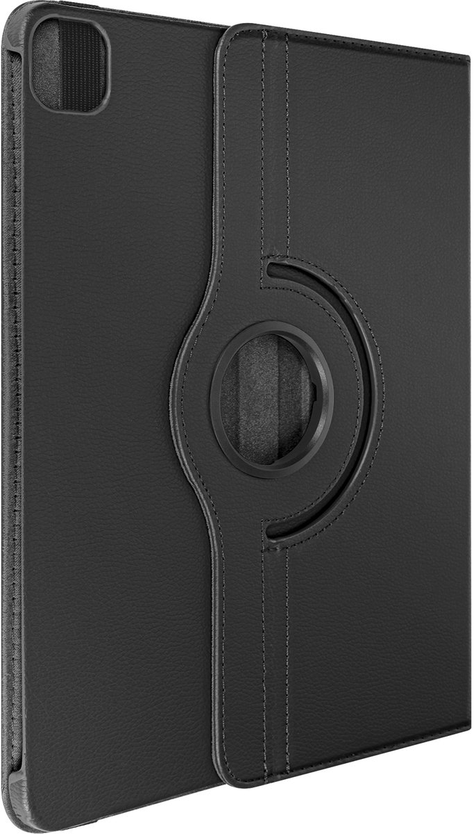 Avizar Foliohoes Geschikt voor Apple iPad Pro 13 2024 360° roterende steunklep, Zwart