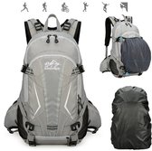 Outplea Wandelrugzak, licht, grote reisrugzak, waterdichte bergrugzak voor kamperen, skiën, wandelen, 30 liter, Militair Groen