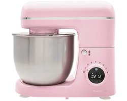 SILVERCREST® KITCHEN TOOLS Keukenmachine pastel - Vermogen: 600 W - Inhoud: 5 L - Inclusief spatbescherming met vulopening, deeghaak, eiwitklopper en garde - Met extra pulsfunctie - Afneembare accessoires zijn vaatwasmachinebestendig - Roze