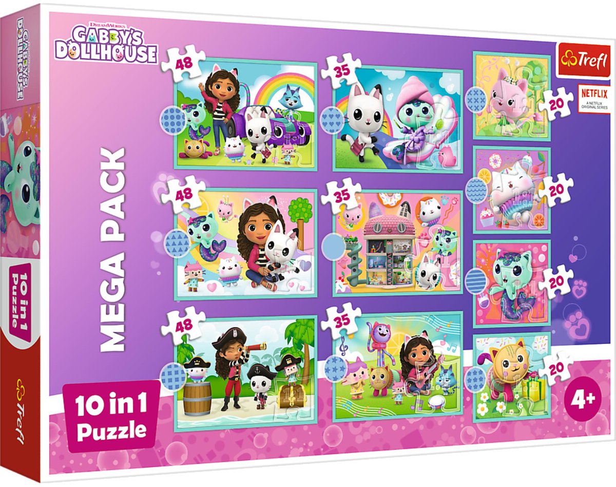 Gabby's Dollhouse 10-in-1 Puzzel