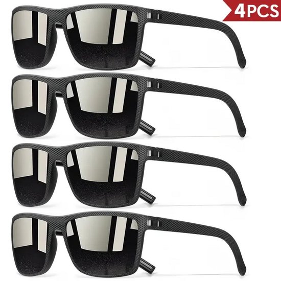 Lunettes de soleil K&R - Adultes - Unisexe - Zwart - Monture complète - Polarisées - Lot de 4