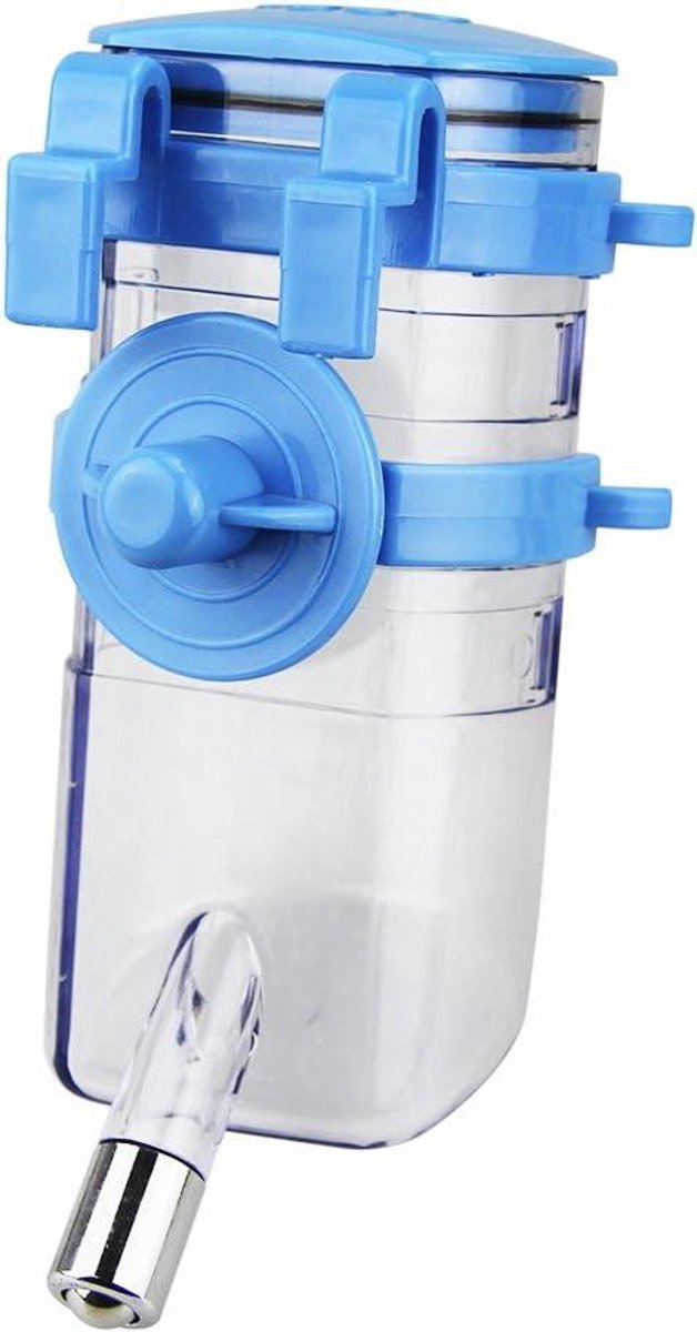 Allecto Plus – Waterfles 400 ml voor onderweg met drinkbeker voor honden, katten, puppy’s, konijnen en huisdieren