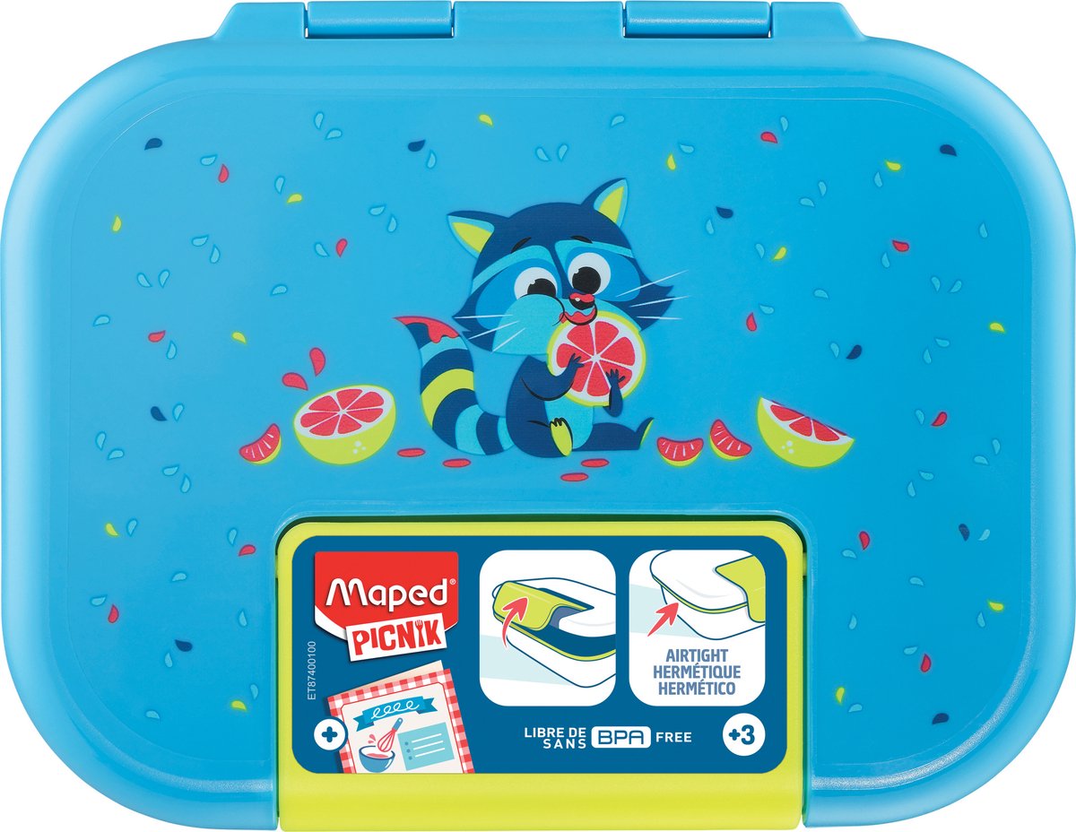 Maped lunchbox - roestvrijstalen kinderbeker met konijnenpatroon, 0,9 liter