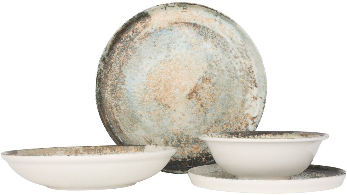 Rinart Serviesset (Medium) - Obvara - 24 delig - 6 persoons - Porselein