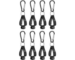 8 stuks - 12*3.2 cm - Handschoenclips - Handschoencliphouder - veiligheidsclips - Werkhandschoenclip - A-vormige kunststof handschoenhouders - voor werkhandschoenen, doe-het-zelfzaak, bouwmarkt - zwart