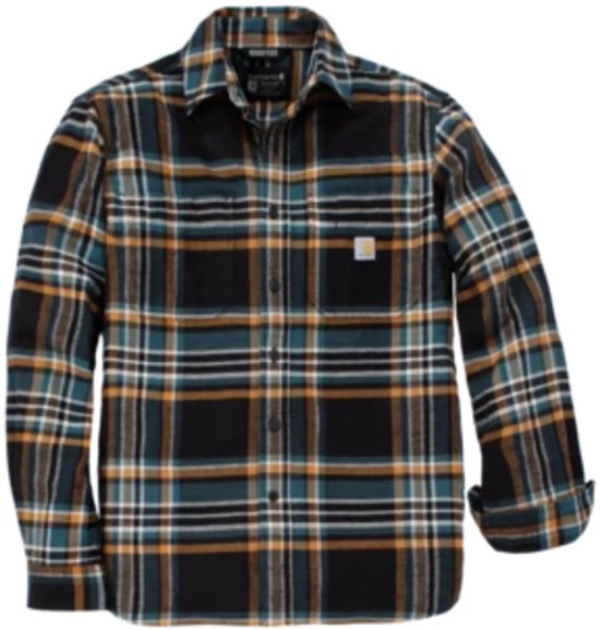 Foto: Carhartt flannel long sleeve plaid shirt 107010 black l