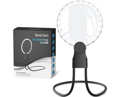 Regal Tech® Nekloep met Verlichting – 4x Vergroting – Loep met LED verlichting – Borduurloep – Loep – Neklamp – Leesloep voor ouderen – Vergrootglas met verlichting