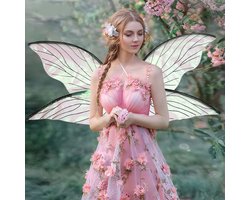 Elfenvleugels voor Volwassenen en Kinderen – Lichtgewicht Organza Feeënvleugels – Cosplay, Carnaval en Kostuumaccessoires
