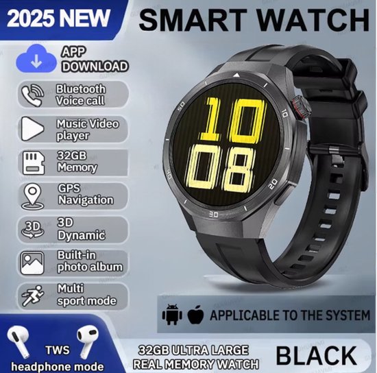 4G Android Smartwatch Telefoon GPS Sporthorloge, Real-time