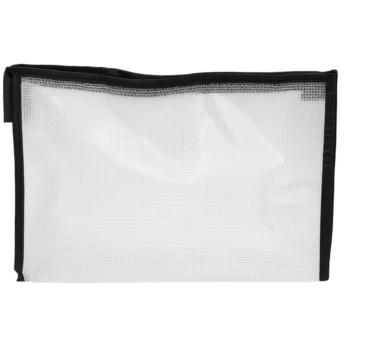 Exiton Handy Pouch - Grote Mesh etui - Transparant Reinforced - Zipper Bag - A4