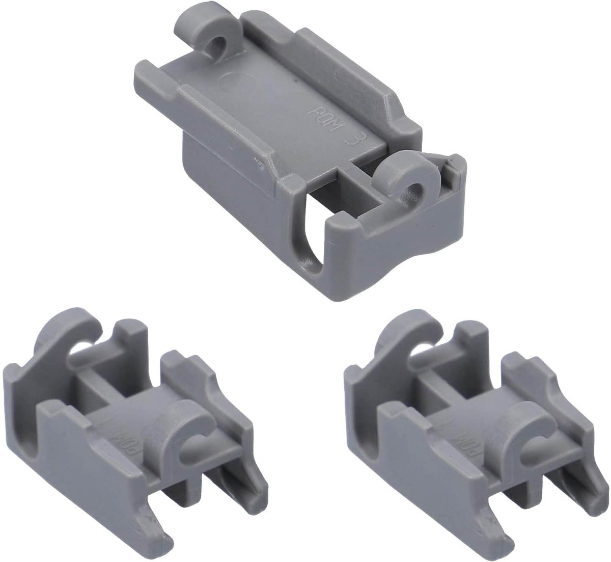Multaparts® lagerset / klemmen voor inzet bovenkorf vaatwasser Bosch / Siemens | Alternatief voor 00418674 | Set van 3 klemmen