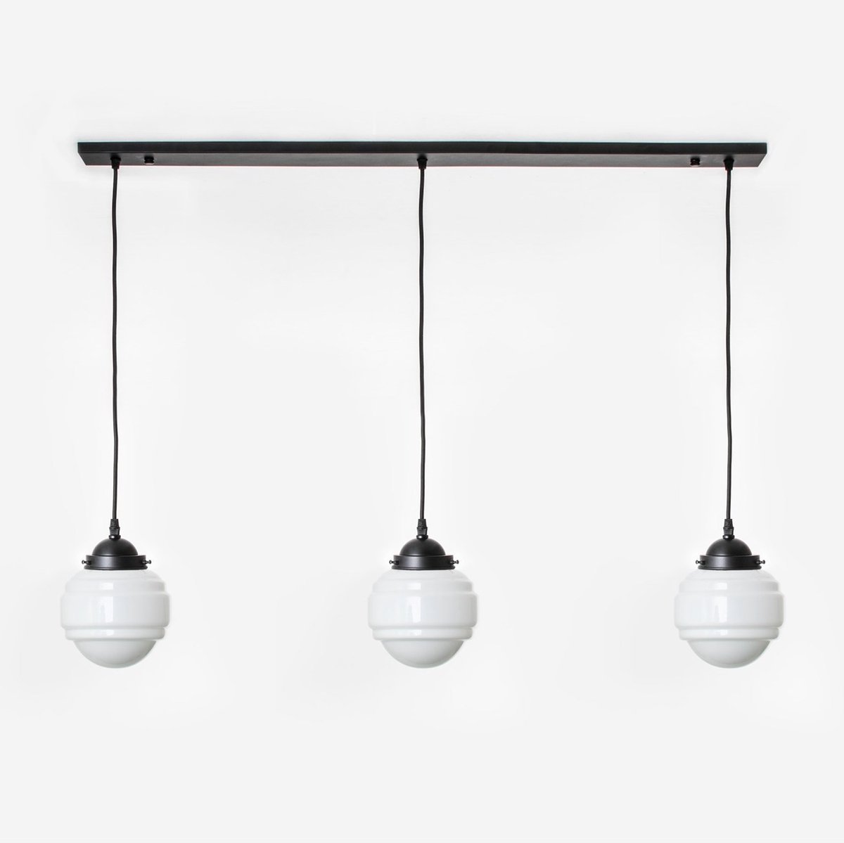 Coloured by Art 3 x Polkadot lampen aan plafondbalk Moonlight - Art Deco Trade Wit