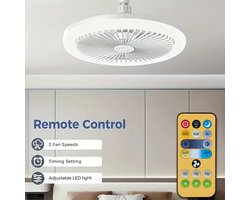 Livano Plafondventilator - Met Verlichting - Plafond Ventilator - Met Lamp - Plafonniere Met Ventilator - Met Licht - 25cm