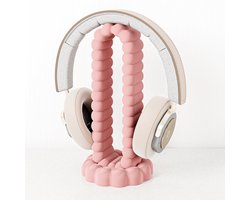 Headset houder roze - Fleuriek koptelefoon houder - Headset stand bureau accessoire - Pastel kawaii headphone stand - Game accessoires voor koptelefoon - Speels design