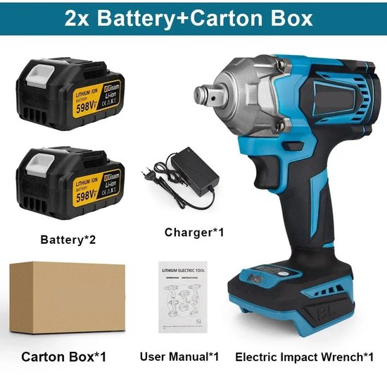 Seesii [2025 Upgrade Impact Wrench 1200N·m, 1/2 Cordless Impact