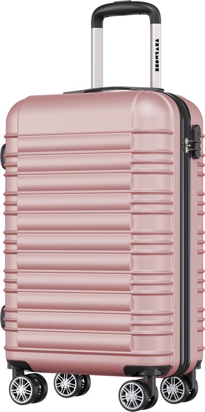 TRVLMORE Handbagage Koffer - 38L - Cijferslot - Lichtgewicht - Trolley - 54x36x20cm - Roségoud