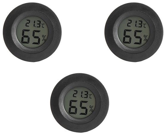 Thlevel 6 Stuks Digitale Minithermometer En Hygrometer – LCD-scherm, -50°C Tot +70°C, Voor Koelkast, Aquarium En Woonkamer