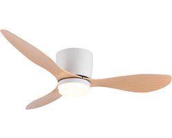 Bovista Plafondventilator - Met Verlichting - Plafond Ventilator - Met Lamp - Plafonniere Met Ventilator - Met Licht - Oranje - 106cm