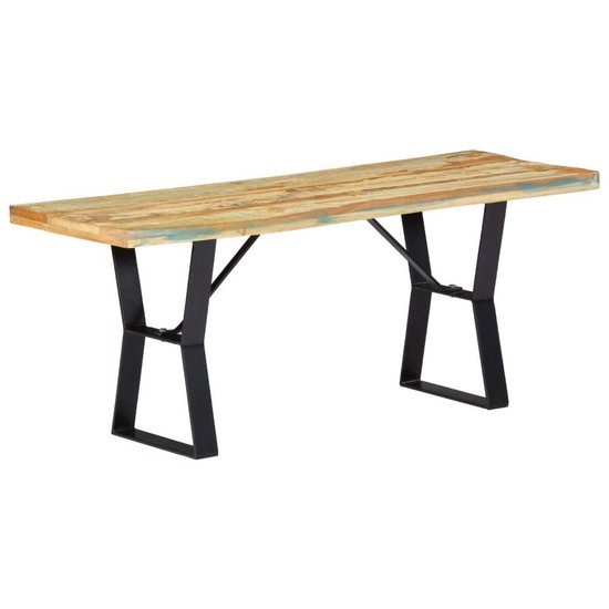 vidaXL Bankje 110 cm massief gerecycled hout