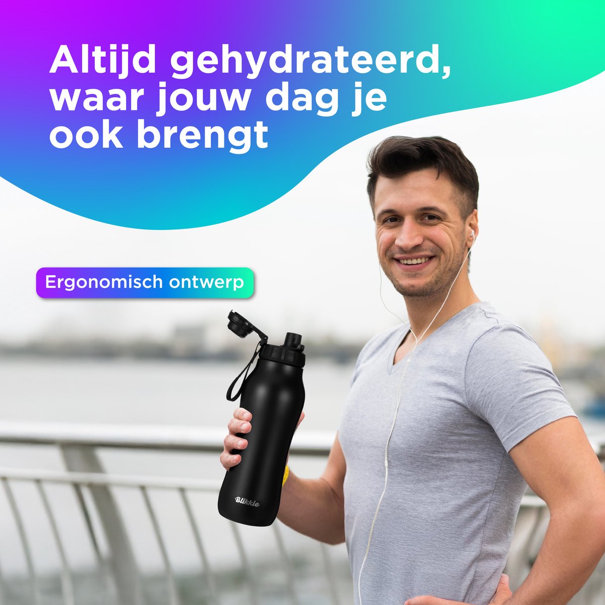 Blikkie Premium RVS 1L - driedubbel geïsoleerd, 3 doppen thumbnail 6