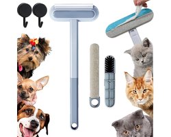 Ontharingsborstel - Huisdierhaar Verwijderaar - 4-in-1 multifunctionele ontharingsborstel - Herbruikbare - Huisdier borstel - dierenhaarverwijderaar voor bank - Voor honden en katten - houd de bank schoon