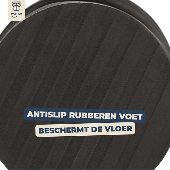 Pasper Deurstopper 2 stuks - ø 9 x 8 cm - zwart - 1.1 kg - deurstoppers voor binnen en buiten - deurbuffer