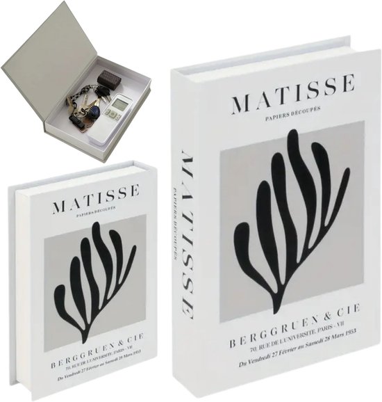 Maison d'Art® Opbergboek Matisse Grijs - Decoratie Boeken Interieur - Opbergboek - Nep Boeken Decoratie - Opbergdoos Boek - Opbergboeken - Decoratie Boek - Decoratie Boeken - Opbergboeken Nep - Opberg Boek - Boek Doos - Boek Opbergdoos