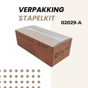 Verpakking van de Dastium Home stapelkit met de tekst 'Universele Stapelkit' in meerdere talen.