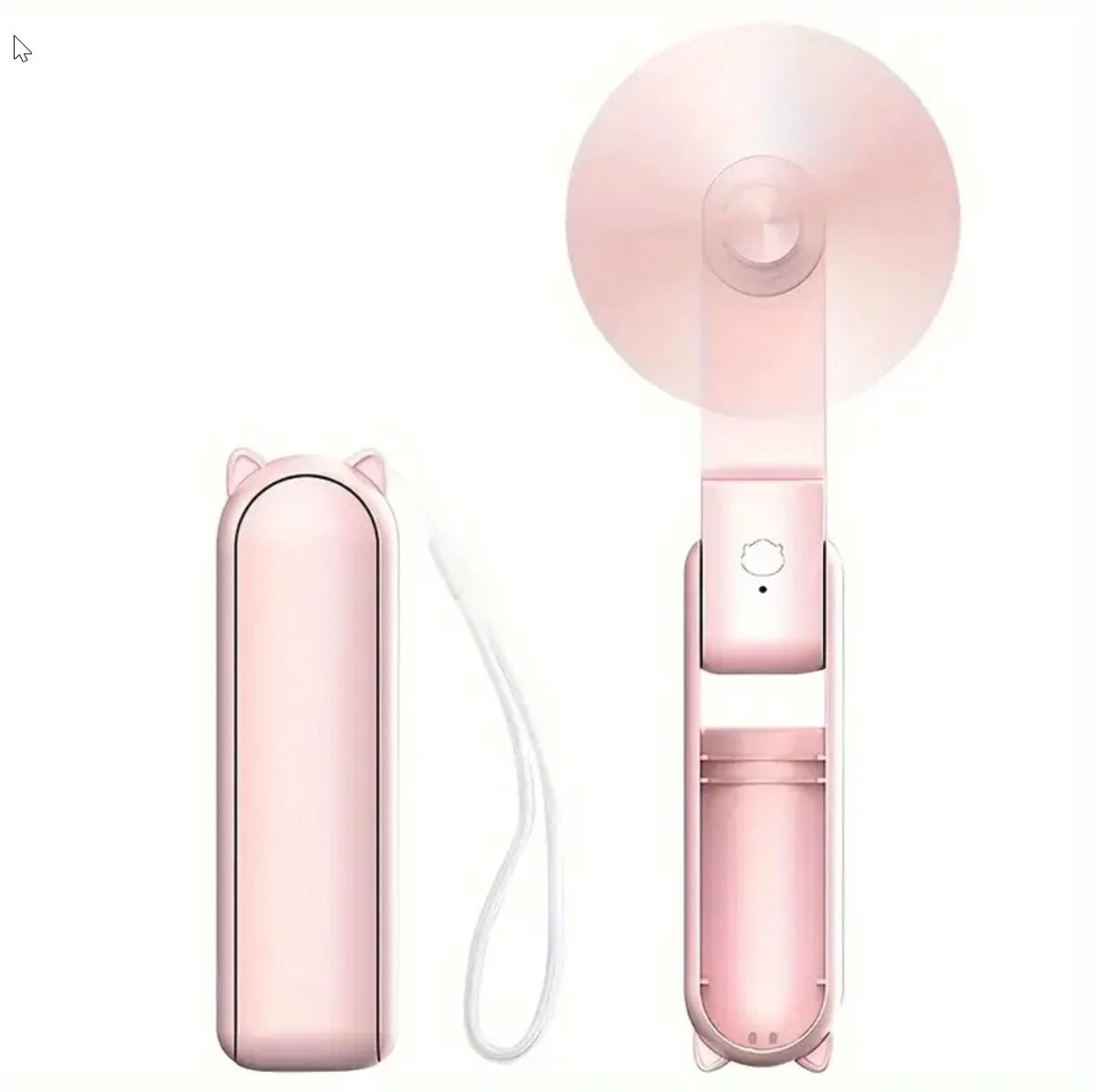 MOONOVA - Multifunctionele Hand/Bureau Ventilator met Powerbank - 3 standen - 2000mAh - Stil, Krachtig en Compact - Roze