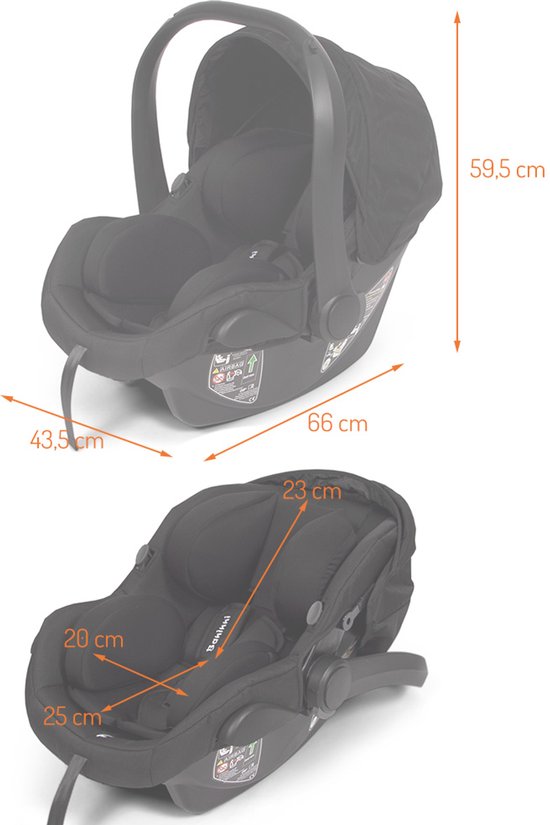 Baninni 3-in-1 Multi Standen Kinderwagen met Autostoel Adria Grijs van Baninni — afbeelding 3