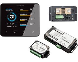 SIMARINE PICO Accumonitor Blue Set Zwart Inbouwmontage