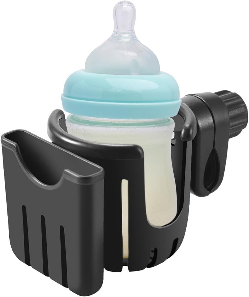 18*10*8 cm - waterbekerhouder - bekerhouder voor kinderwagens - universele bekerhouder voor kinderwagens - fietsbekerhouder - fietstelefoonhouder - fietsaccessoires - multifunctionele waterfleshouder - voor kinderwagens, fietsen en rolstoelen - zwart
