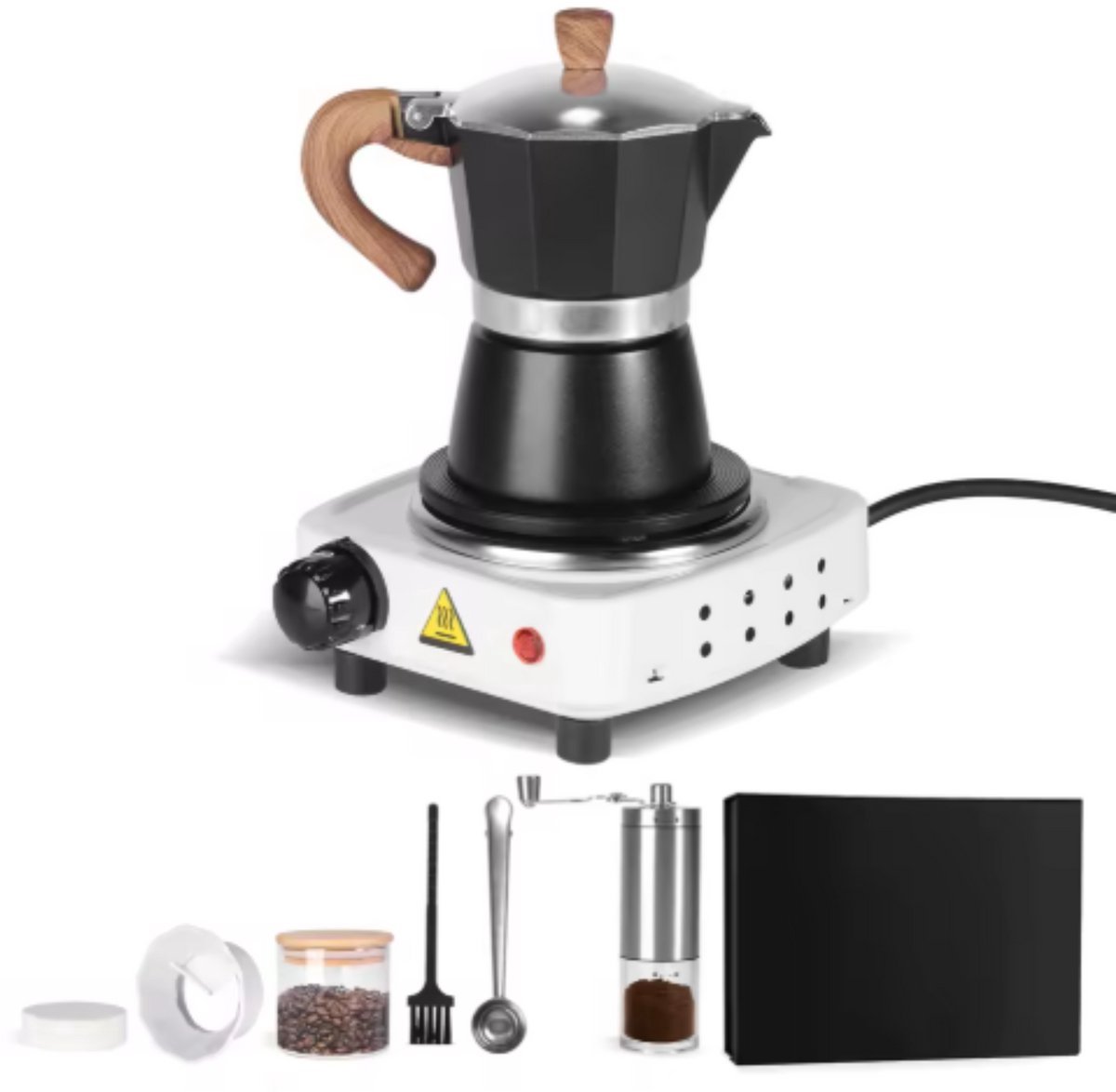 Espresso Tavien - koffiemaker - Zwart - Percolator - Moka po