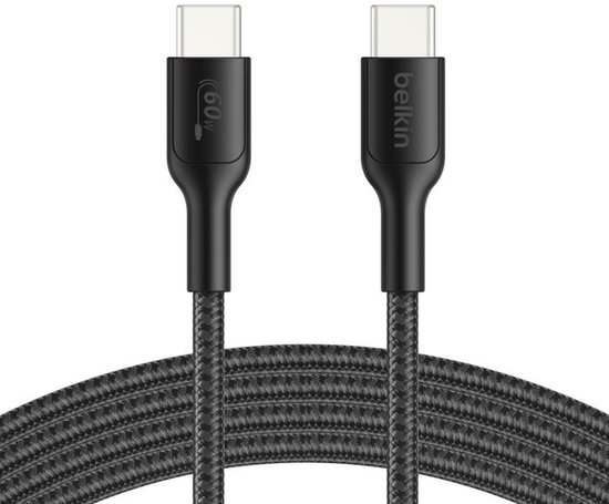 Câble USB Belkin ENA008HQ2MBK USB 2.0 2 m USB C Zwart
