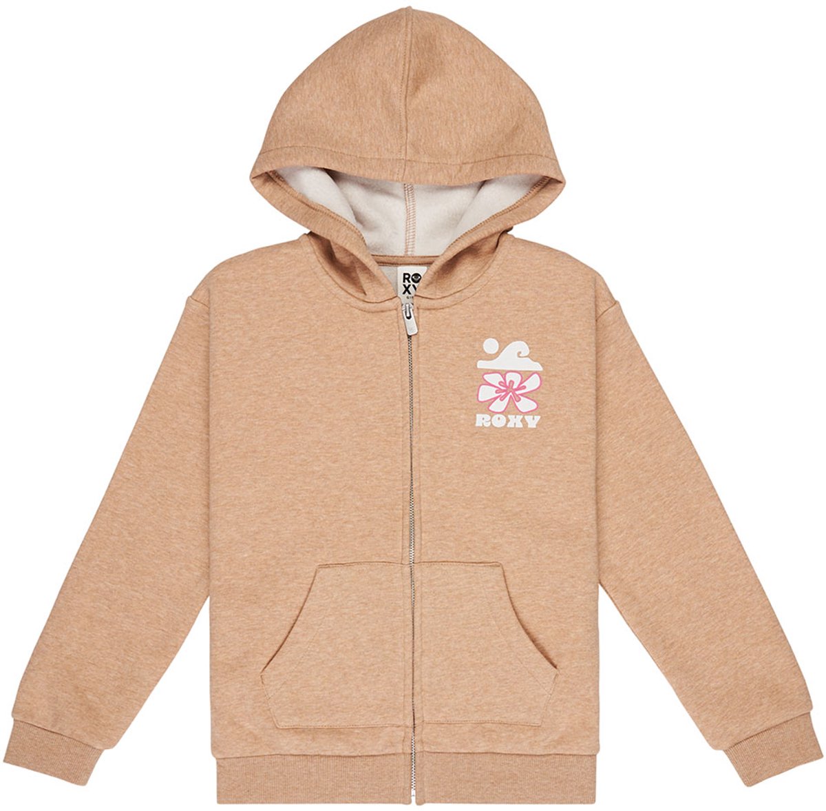 Roxy Surf Feeling Sweatshirt Met Rits 14 Years Meisje Rose Heather