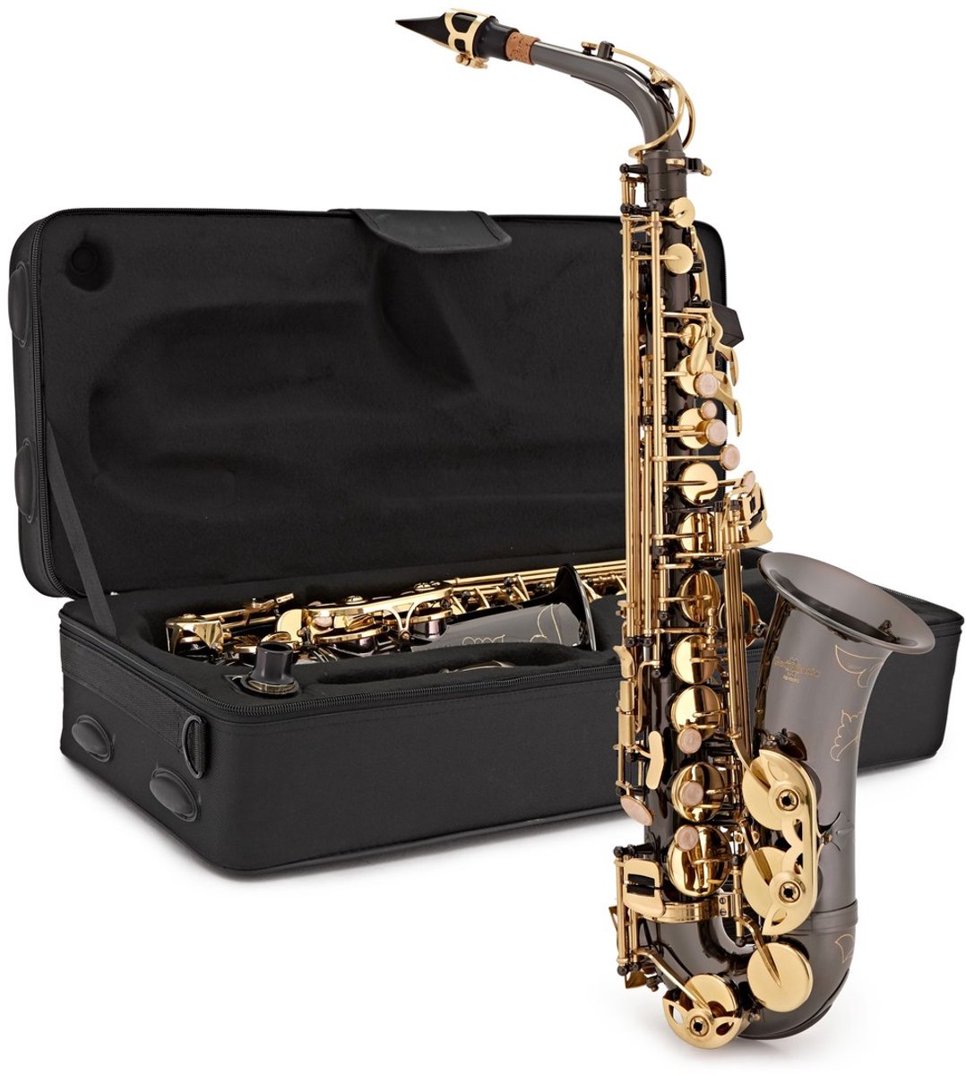 Altsaxofoon van Gear4music, Zwart & Goud