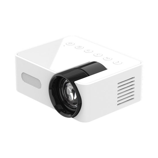 Mini Beamer YT100 - Draagbare Projector - Draadloze Mobiele Verbinding - Voor Films & Presentaties - Thuisgebruik - Wit - 60 inch - 1 stuk