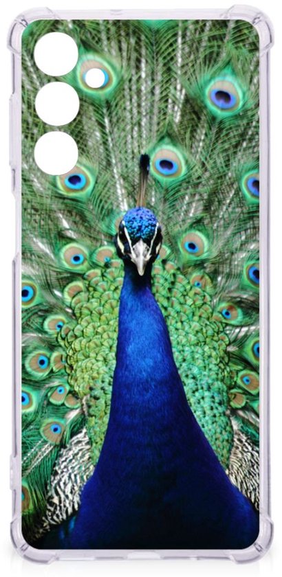 Coque de protection Samsung Galaxy M54 Phone Case avec bord transparent Paon