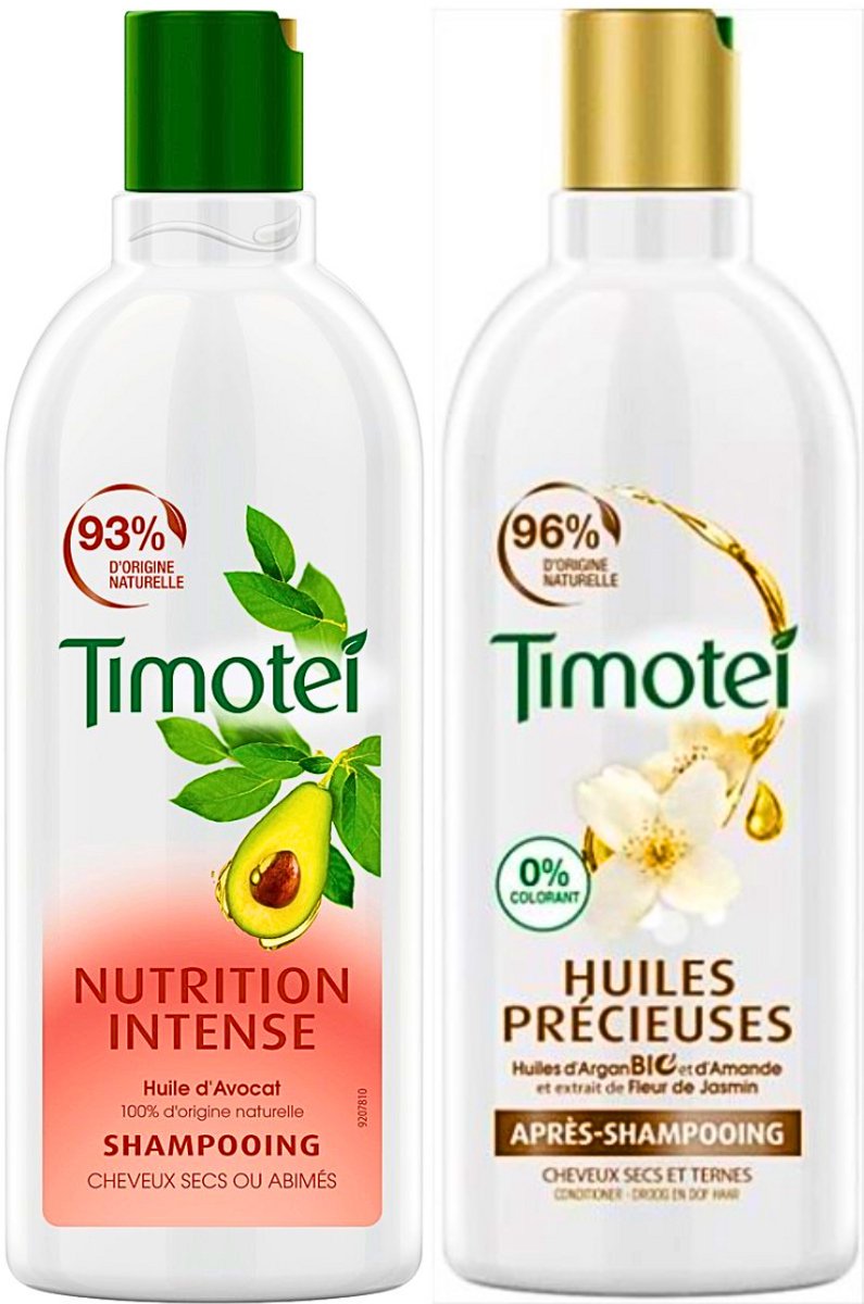 Timotei Nutrition Intense Repair Shampoo & Precious Oils Apres Shampooing Conditioner - Voel je Haar Herleven - Reken Af met Droog en Beschadigd Haar - 2 x 300 ml