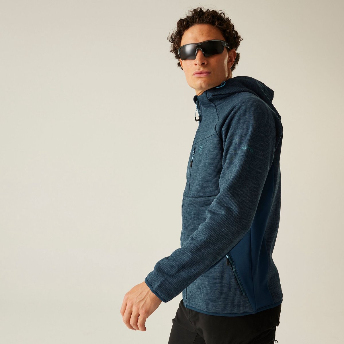 Fleece Skiën Heren Thermisch Gerecycled Stretch Blauw