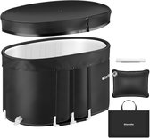 tectake® Ice Bath Espoo - Bain de glace - Bain de siège - 105 x 70 x 66 cm - 375 litres - Bain de glace pliable avec cadre en aluminium et housse de protection - Triple isolation - Comprend un sac de transport et un coussin d'eau