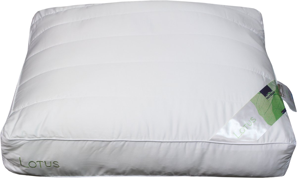 Polydaun Lotus hoofdkussen - Lyocell - Suprelle® Protect vulling - anti-huisstofmijt - navulbaar - 1000 gram - stevig - 62x50x10/5 cm