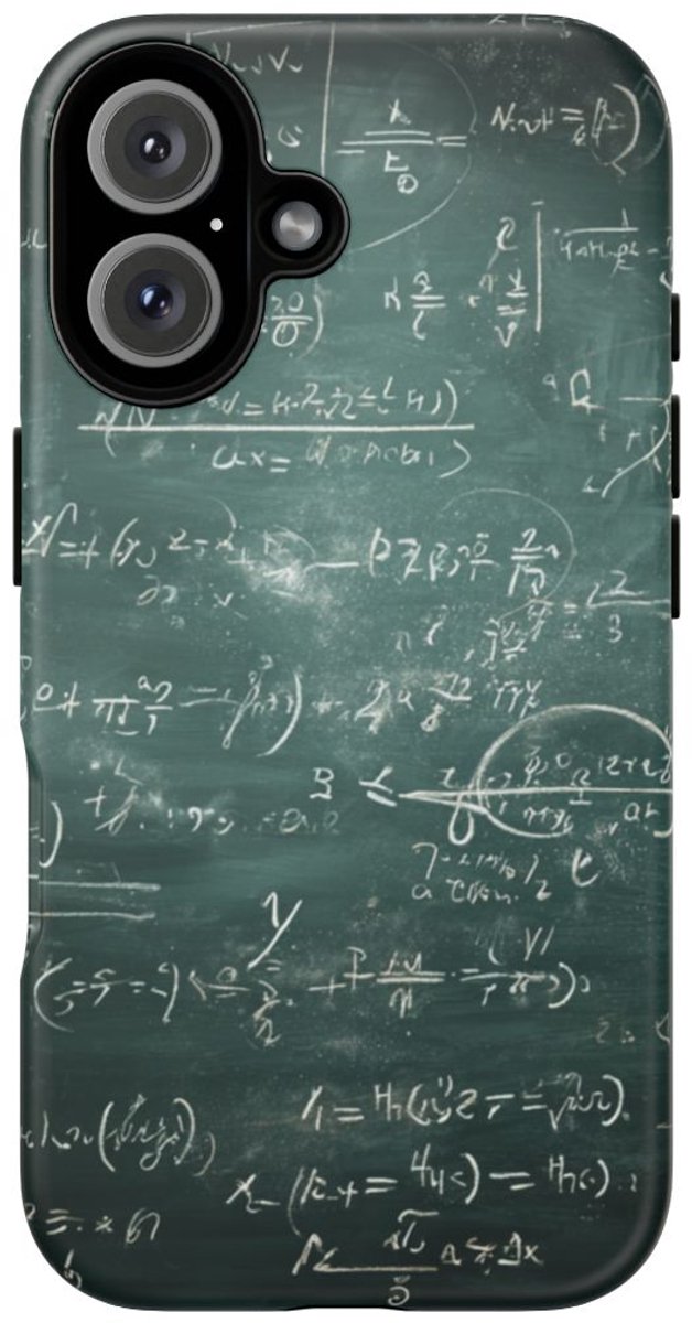 Wiskundige Formules op Schoolbord – Telefoonhoesje Geschikt voor iPhone 16