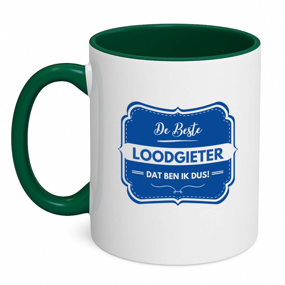 Hacebo® - De beste loodgieter koffiebeker donker groen - Loodgieter - loodgieters - thee mok - koffie beker - werk - afscheidscadeau - verjaardagscadeau - kado - koffiemok - 350 ML inhoud