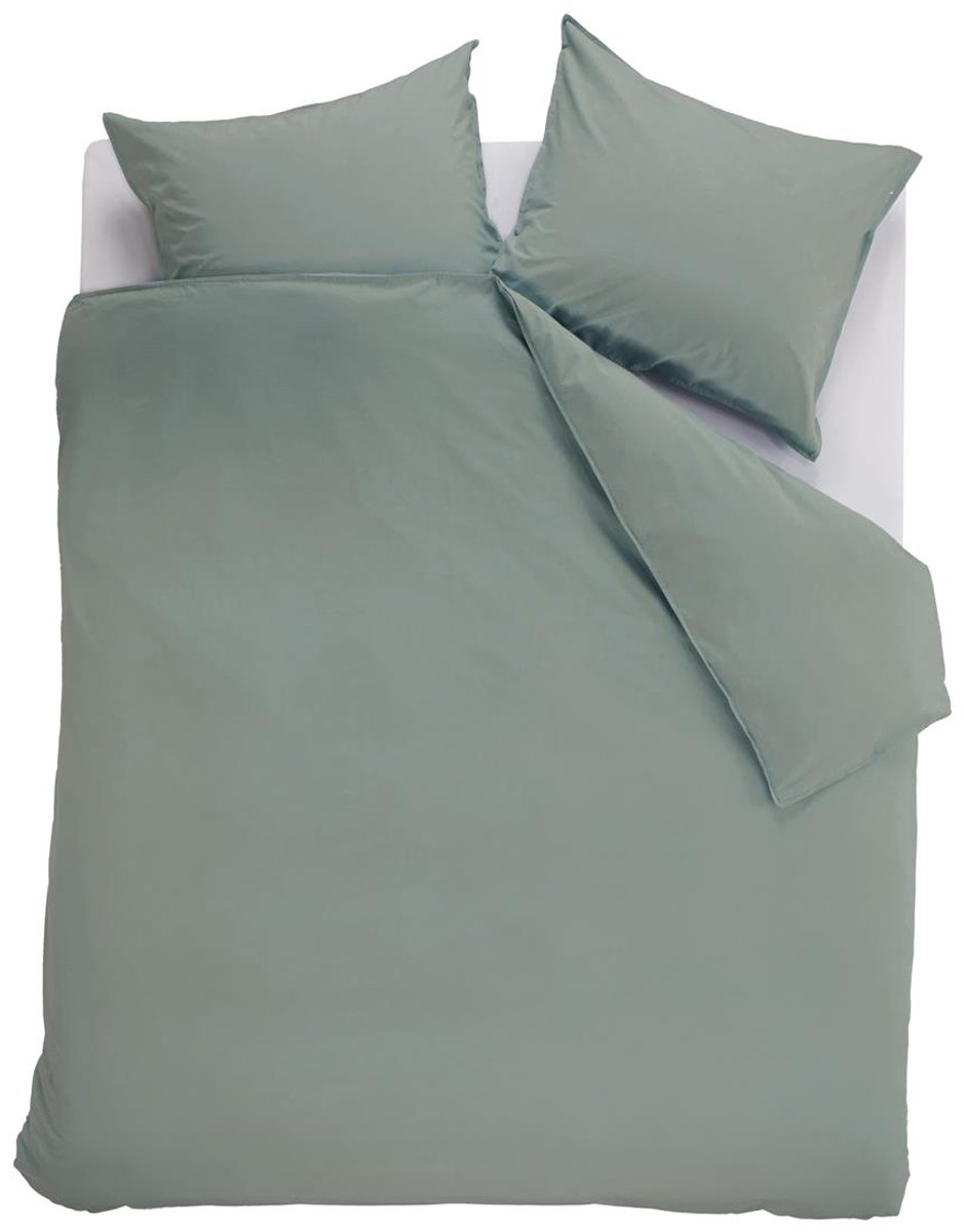 Ambiante Cotton Uni dekbedovertrek - Effen - Lits-Jumeaux XL - 260x200/220 cm - Groen