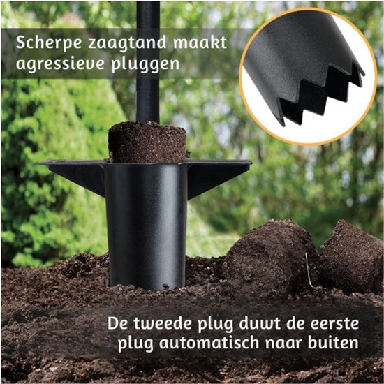 Thuys – Bulb Planter Tool – Lange Steel Bulb Planter Set – Met Kleine Bollenplanter – Zaagtand Boltransplantator – Voor Snel Graven — afbeelding 3