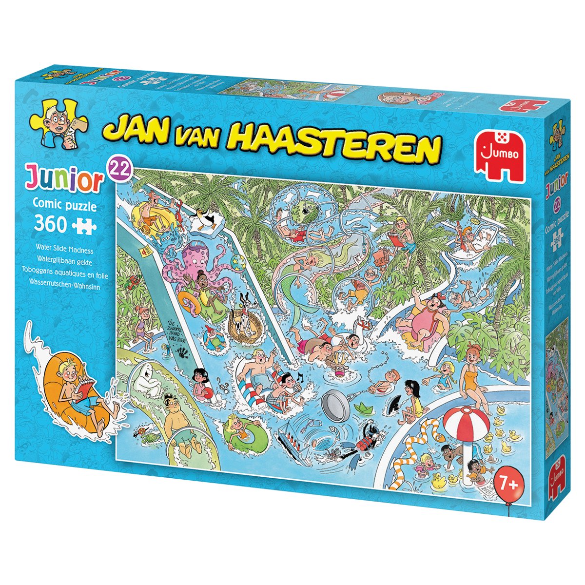 Jan van Haasteren Junior 22 - Waterglijbaan gekte - 360 stukjes puzzel - Legpuzzel voor kinderen - Vanaf 7 jaar — afbeelding 3